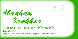 abraham krakker business card